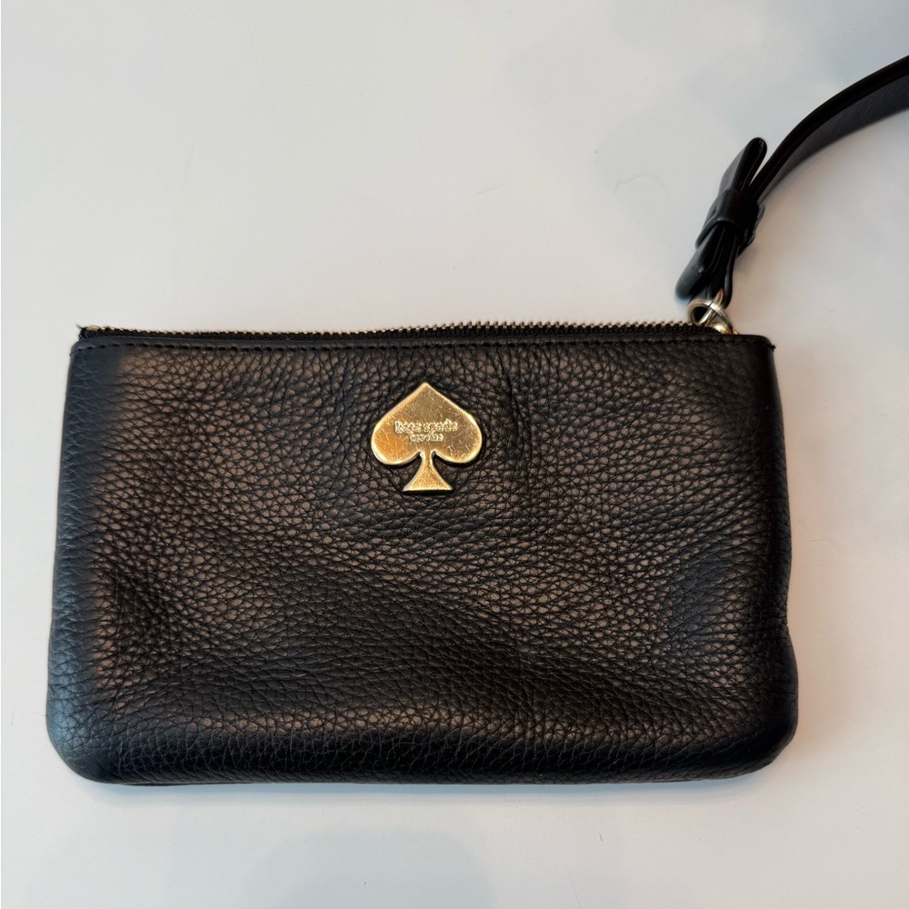 Kate Spade Black Leather Wristlet